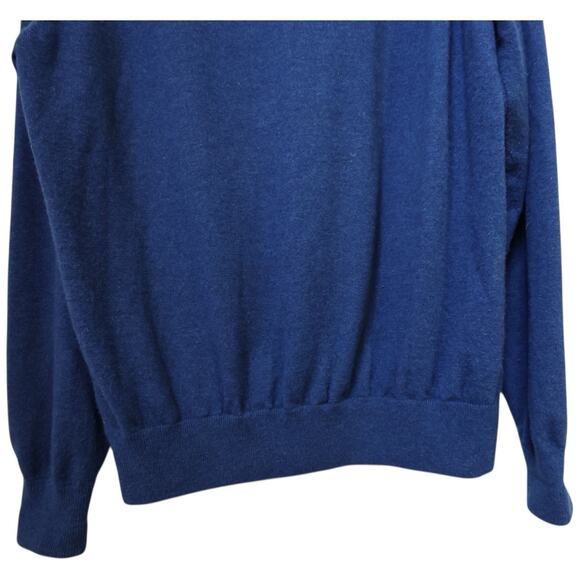 Peter Millar 1/4 Zip Wool Cashmere Blend Diamond Pattern Sweater Mens Size L - Picture 8 of 9